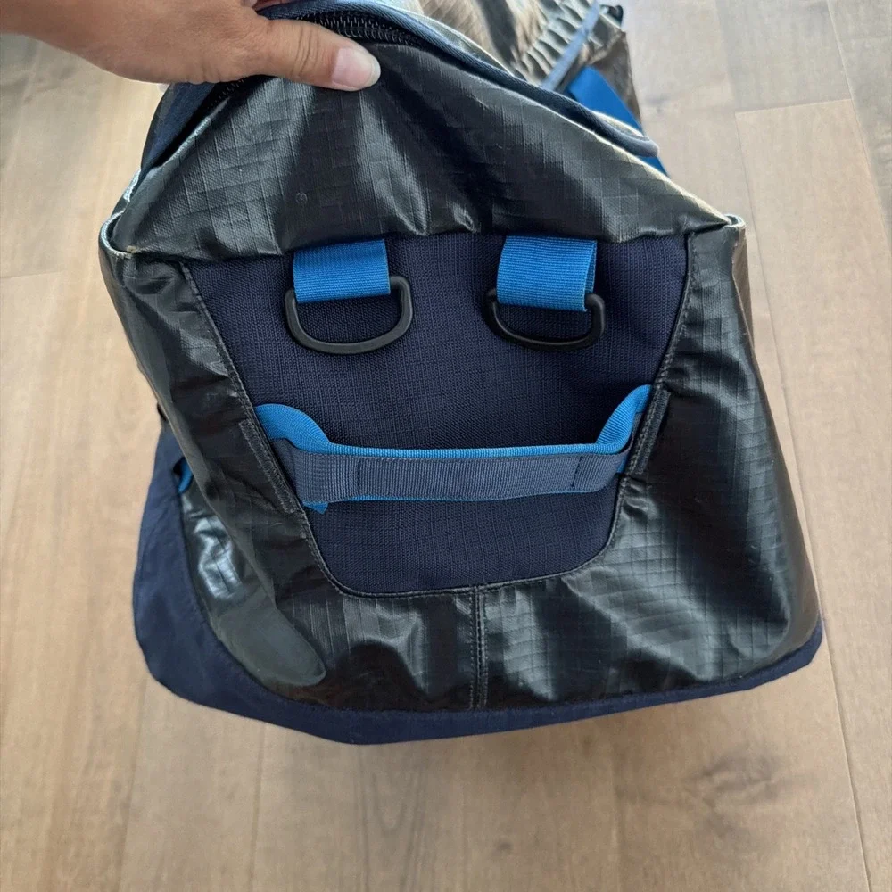 Patagonia 90L Black Hole Duffel Bag Blue Large Travel Used Damage